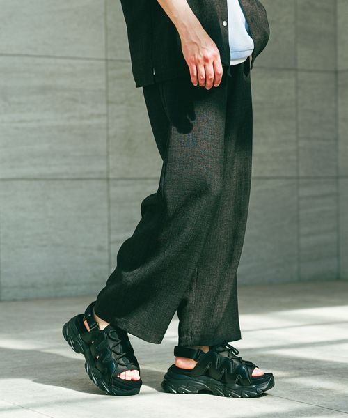 LAKOLE メランジブッチャーワイドパンツ シルバー L メンズボトムス ラコレ 321089 and ST アンドエスティ(旧ドットエスティ) LAKOLE メランジブッチャーワイドパンツ シルバー L メンズボトムス ラコレ 321089 and ST アンドエスティ(旧ドットエスティ)
