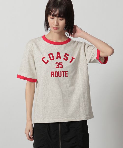 LAKOLE リンガーロゴTEE イエロー FREE ウィメンズインナー ラコレ 324529 and ST アンドエスティ(旧ドットエスティ) LAKOLE リンガーロゴTEE イエロー FREE ウィメンズインナー ラコレ 324529 and ST アンドエスティ(旧ドットエスティ)