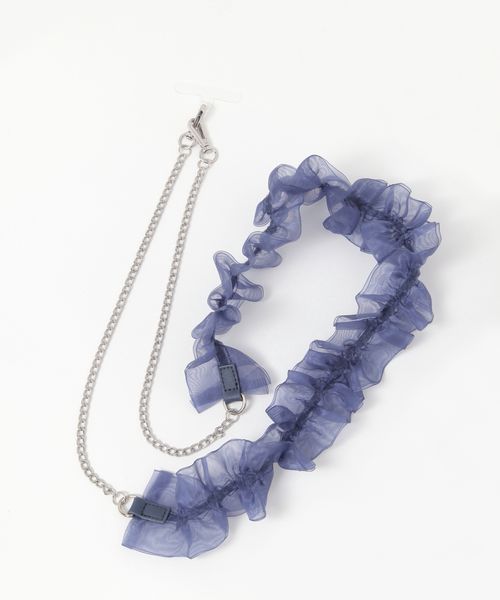 LAKOLE チュール×チェーンコンビショルダー ライトブルー FREE ウィメンズグッズ ラコレ 324537 and ST アンドエスティ(旧ドットエスティ) LAKOLE チュール×チェーンコンビショルダー ライトブルー FREE ウィメンズグッズ ラコレ 324537 and ST アンドエスティ(旧ドットエスティ)