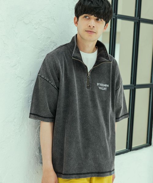 LAKOLE デニムライクハーフZIP シルバー L メンズインナー ラコレ 324598 and ST アンドエスティ(旧ドットエスティ) LAKOLE デニムライクハーフZIP シルバー L メンズインナー ラコレ 324598 and ST アンドエスティ(旧ドットエスティ)