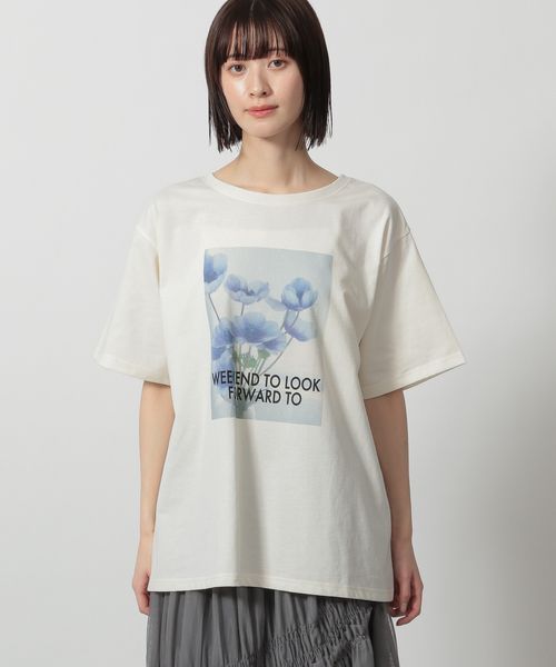 LAKOLE フラワーフォトTEE ライトグレー FREE ウィメンズインナー ラコレ 325508 and ST アンドエスティ(旧ドットエスティ) LAKOLE フラワーフォトTEE ライトグレー FREE ウィメンズインナー ラコレ 325508 and ST アンドエスティ(旧ドットエスティ)