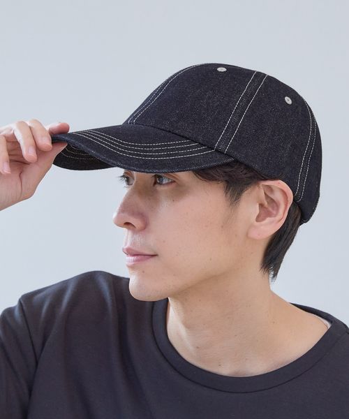 LAKOLE デニム風ステッチキャップ ネイビー FREE メンズグッズ ラコレ 325938 and ST アンドエスティ(旧ドットエスティ) LAKOLE デニム風ステッチキャップ ネイビー FREE メンズグッズ ラコレ 325938 and ST アンドエスティ(旧ドットエスティ)