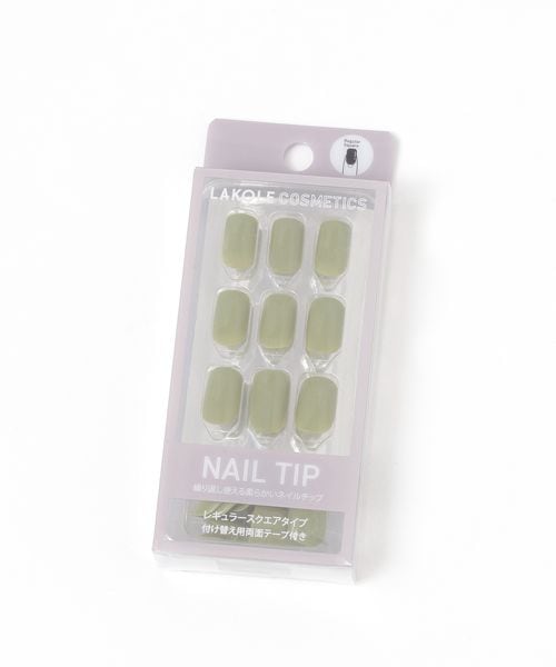 LAKOLE ネイルチップ[ワンカラー] 化粧小物 グリーン FREE ラコレ 326612 and ST アンドエスティ（旧ドットエスティ）