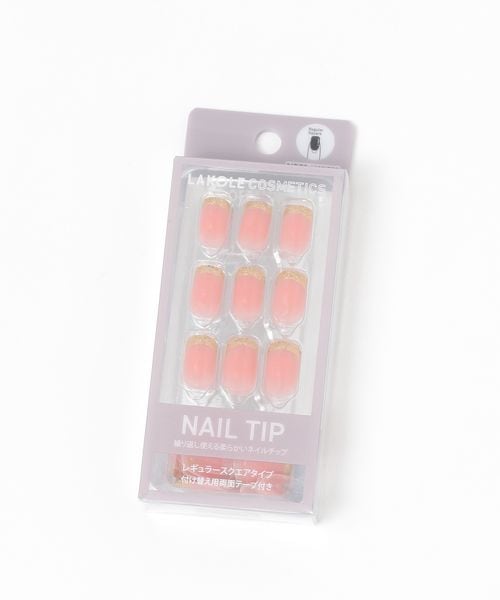 LAKOLE ネイルチップ[フレンチ] 化粧小物 ピンク FREE ラコレ 326613 and ST アンドエスティ（旧ドットエスティ）