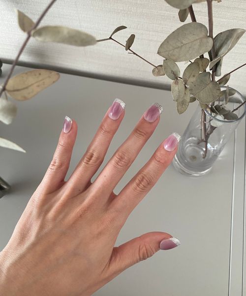 LAKOLE ネイルチップ[フレンチ] 化粧小物 パープル FREE ラコレ 326613 and ST アンドエスティ（旧ドットエスティ）