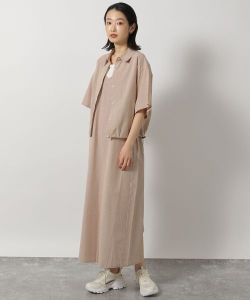 LAKOLE シャツレイヤードセットワンピース ブラウン FREE ウィメンズワンピース&チュニック ラコレ 328976 and ST アンドエスティ(旧ドットエスティ) LAKOLE シャツレイヤードセットワンピース ブラウン FREE ウィメンズワンピース&チュニック ラコレ 328976 and ST アンドエスティ(旧ドットエスティ)