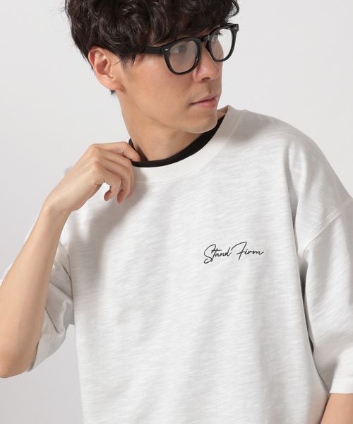LAKOLE スラブロゴ刺繍T ライトグレー M メンズインナー ラコレ 328982 and ST アンドエスティ(旧ドットエスティ) LAKOLE スラブロゴ刺繍T ライトグレー M メンズインナー ラコレ 328982 and ST アンドエスティ(旧ドットエスティ)