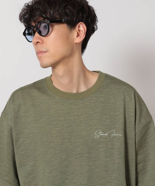 LAKOLE スラブロゴ刺繍T グリーン L メンズインナー ラコレ 328982 and ST アンドエスティ(旧ドットエスティ) LAKOLE スラブロゴ刺繍T グリーン L メンズインナー ラコレ 328982 and ST アンドエスティ(旧ドットエスティ)