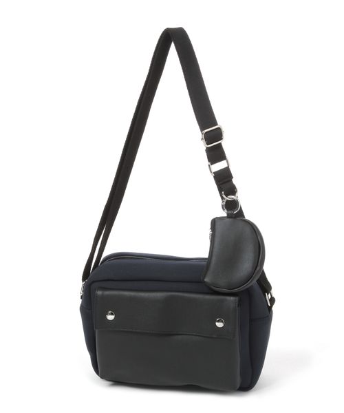 LAKOLE ネオプレーンコンビミニショルダーバッグ ネイビー FREE メンズグッズ ラコレ 329253 and ST アンドエスティ(旧ドットエスティ) LAKOLE ネオプレーンコンビミニショルダーバッグ ネイビー FREE メンズグッズ ラコレ 329253 and ST アンドエスティ(旧ドットエスティ)