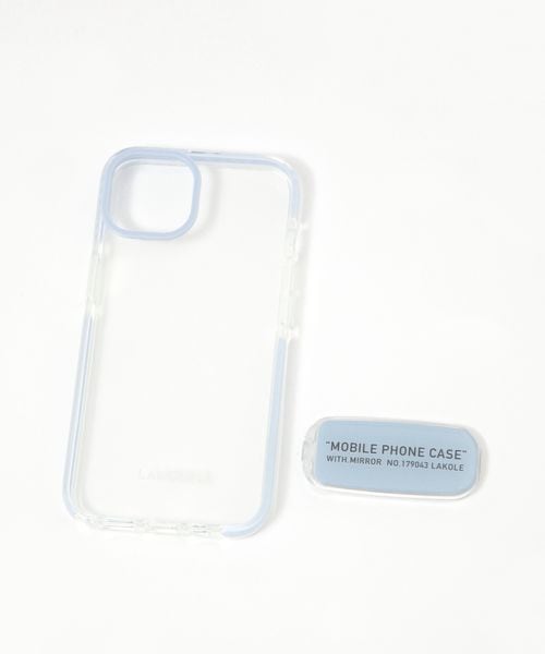 LAKOLE ミラーiPhoneケース[iPhone13/14] ガジェット ライトブルー FREE ラコレ 450064 and ST アンドエスティ（旧ドットエスティ）