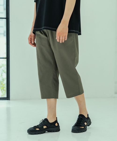 LAKOLE リネンMIXテーパード7分丈パンツ カーキ M メンズボトムス ラコレ 450914 and ST アンドエスティ(旧ドットエスティ) LAKOLE リネンMIXテーパード7分丈パンツ カーキ M メンズボトムス ラコレ 450914 and ST アンドエスティ(旧ドットエスティ)