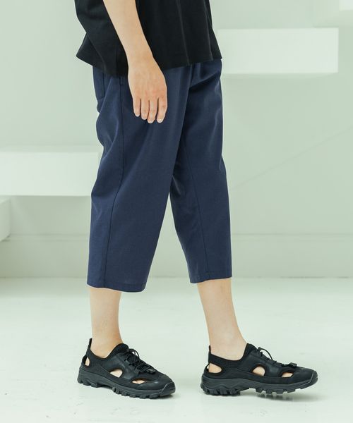 LAKOLE リネンMIXテーパード7分丈パンツ ネイビー M メンズボトムス ラコレ 450914 and ST アンドエスティ(旧ドットエスティ) LAKOLE リネンMIXテーパード7分丈パンツ ネイビー M メンズボトムス ラコレ 450914 and ST アンドエスティ(旧ドットエスティ)