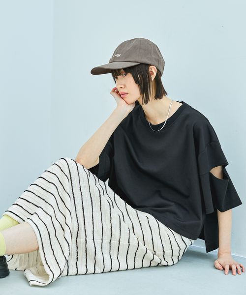 LAKOLE カットアウトTEE シルバー M ウィメンズインナー ラコレ 490868 and ST アンドエスティ(旧ドットエスティ) LAKOLE カットアウトTEE シルバー M ウィメンズインナー ラコレ 490868 and ST アンドエスティ(旧ドットエスティ)