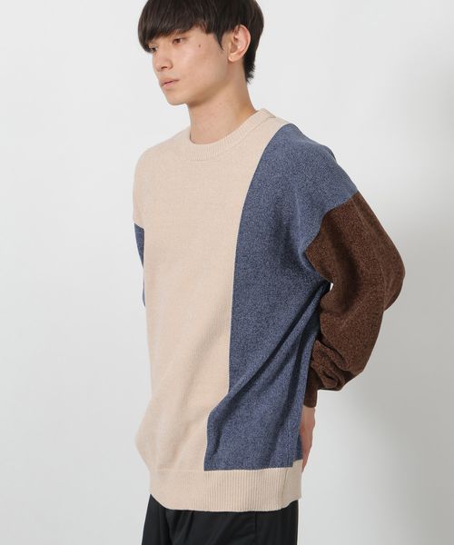 LAKOLE 切替モールニットプルオーバー ベージュ XL メンズインナー ラコレ 497598 and ST アンドエスティ(旧ドットエスティ) LAKOLE 切替モールニットプルオーバー ベージュ XL メンズインナー ラコレ 497598 and ST アンドエスティ(旧ドットエスティ)