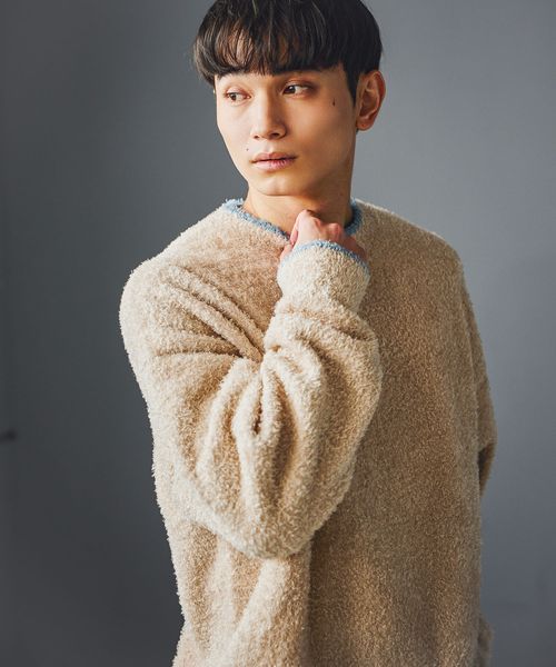 LAKOLE 【新色予約】ふわもちニットプルオーバー ベージュ XL メンズインナー ラコレ 497891 and ST アンドエスティ（旧ドットエスティ）