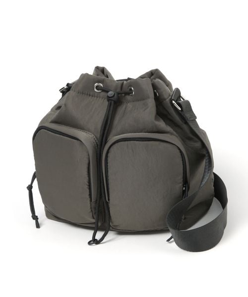 LAKOLE Wポケット巾着ショルダーバッグ グレー FREE メンズグッズ ラコレ 498651 and ST アンドエスティ(旧ドットエスティ) LAKOLE Wポケット巾着ショルダーバッグ グレー FREE メンズグッズ ラコレ 498651 and ST アンドエスティ(旧ドットエスティ)