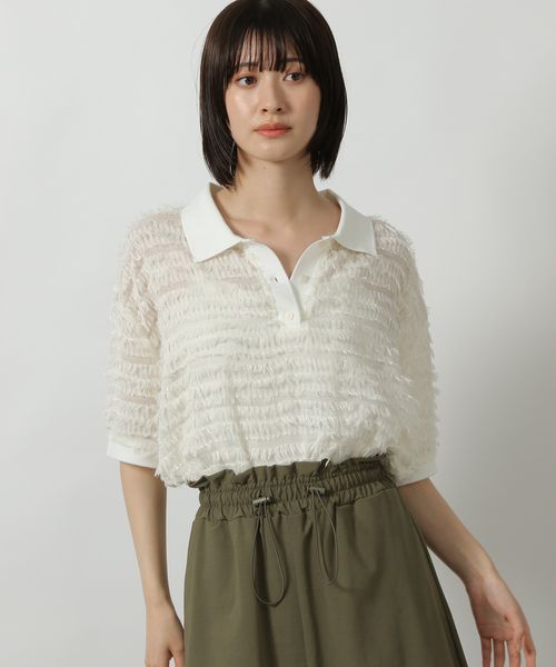 LAKOLE ジャガードポロシャツ ライトグレー FREE ウィメンズインナー ラコレ 499546 and ST アンドエスティ(旧ドットエスティ) LAKOLE ジャガードポロシャツ ライトグレー FREE ウィメンズインナー ラコレ 499546 and ST アンドエスティ(旧ドットエスティ)