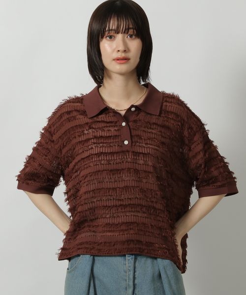 LAKOLE ジャガードポロシャツ ライトベージュ FREE ウィメンズインナー ラコレ 499546 and ST アンドエスティ(旧ドットエスティ) LAKOLE ジャガードポロシャツ ライトベージュ FREE ウィメンズインナー ラコレ 499546 and ST アンドエスティ(旧ドットエスティ)