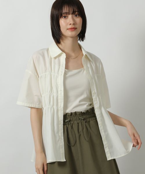 LAKOLE シャーリングシャツ6分袖 ライトグレー FREE ウィメンズインナー ラコレ 570637 and ST アンドエスティ(旧ドットエスティ) LAKOLE シャーリングシャツ6分袖 ライトグレー FREE ウィメンズインナー ラコレ 570637 and ST アンドエスティ(旧ドットエスティ)