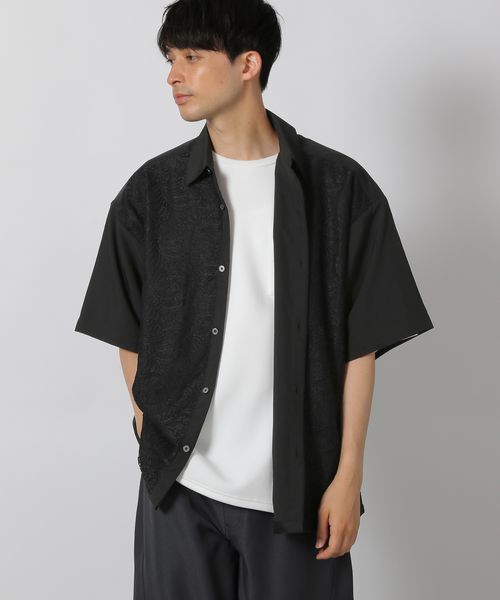 LAKOLE レースフロント切替シャツ シルバー L メンズインナー ラコレ 571295 and ST アンドエスティ(旧ドットエスティ) LAKOLE レースフロント切替シャツ シルバー L メンズインナー ラコレ 571295 and ST アンドエスティ(旧ドットエスティ)