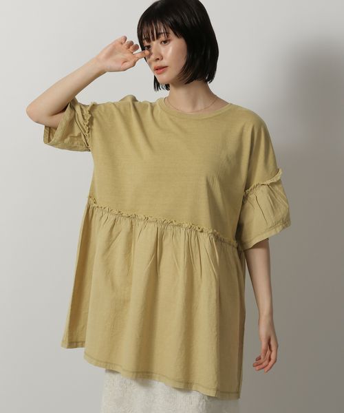 LAKOLE ピグメント切替チュニック イエロー FREE ウィメンズインナー ラコレ 574690 and ST アンドエスティ(旧ドットエスティ) LAKOLE ピグメント切替チュニック イエロー FREE ウィメンズインナー ラコレ 574690 and ST アンドエスティ(旧ドットエスティ)