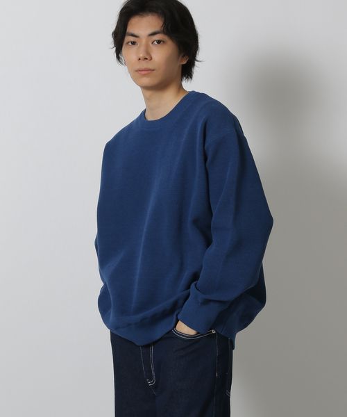 LAKOLE スウェットライクニットプルオーバー ライトブルー M メンズインナー ラコレ 575774 and ST アンドエスティ(旧ドットエスティ) LAKOLE スウェットライクニットプルオーバー ライトブルー M メンズインナー ラコレ 575774 and ST アンドエスティ(旧ドットエスティ)