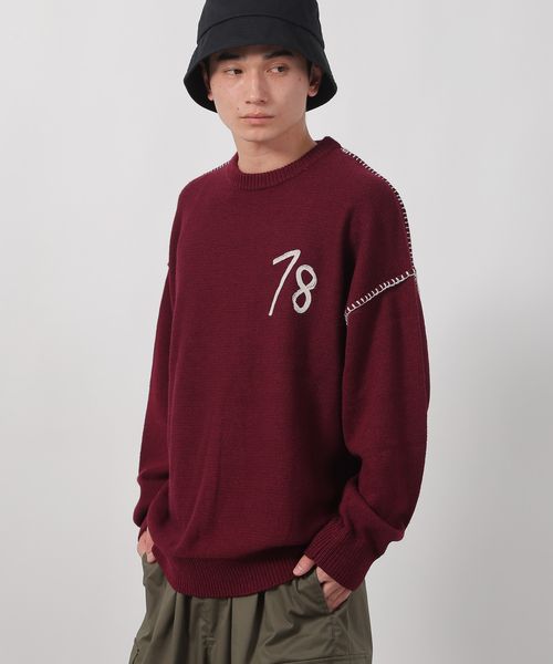 LAKOLE 【新色欠品カラー追加予約】配色バック刺繍ニットプルオーバー ボルドー L メンズインナー ラコレ 576008 and ST アンドエスティ(旧ドットエスティ) LAKOLE 【新色欠品カラー追加予約】配色バック刺繍ニットプルオーバー ボルドー L メンズインナー ラコレ 576008 and ST アンドエスティ(旧ドットエスティ)