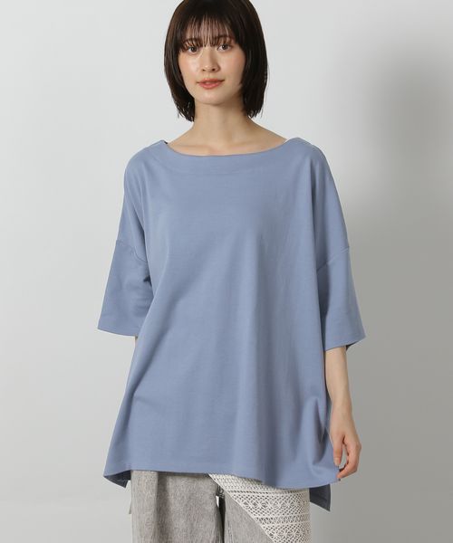 LAKOLE スムースボートネック半袖 ライトブルー FREE ウィメンズインナー ラコレ 576249 and ST アンドエスティ(旧ドットエスティ) LAKOLE スムースボートネック半袖 ライトブルー FREE ウィメンズインナー ラコレ 576249 and ST アンドエスティ(旧ドットエスティ)