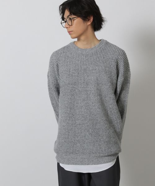 LAKOLE ワッフルニットプルオーバー グレー L メンズインナー ラコレ 576257 and ST アンドエスティ(旧ドットエスティ) LAKOLE ワッフルニットプルオーバー グレー L メンズインナー ラコレ 576257 and ST アンドエスティ(旧ドットエスティ)