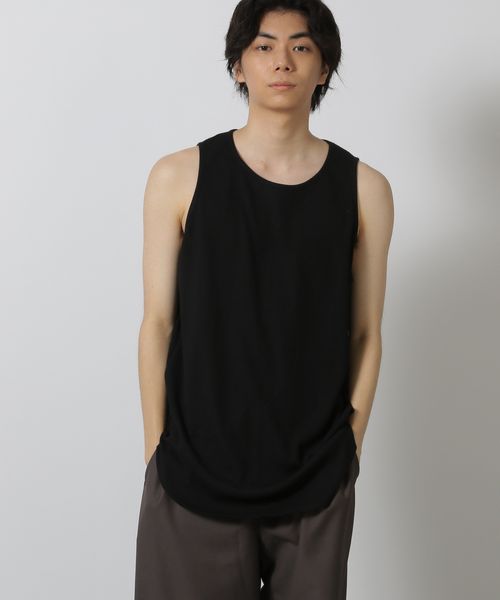 LAKOLE ワッフルラウンドタンク シルバー M メンズインナー ラコレ 578318 and ST アンドエスティ(旧ドットエスティ) LAKOLE ワッフルラウンドタンク シルバー M メンズインナー ラコレ 578318 and ST アンドエスティ(旧ドットエスティ)
