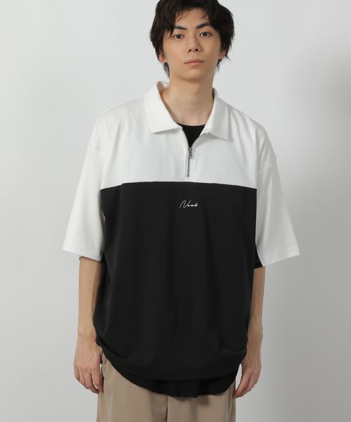 LAKOLE バイカラーハーフZIPロゴT ライトグレー M メンズインナー ラコレ 578548 and ST アンドエスティ(旧ドットエスティ) LAKOLE バイカラーハーフZIPロゴT ライトグレー M メンズインナー ラコレ 578548 and ST アンドエスティ(旧ドットエスティ)