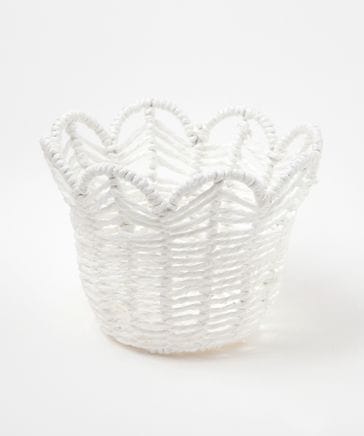 アイボリー フラワーモチーフ バスケット fit=scale-down,w=1200