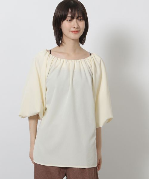 LAKOLE クレープ袖バルーンブラウス ベージュ FREE ウィメンズインナー ラコレ 580617 and ST アンドエスティ(旧ドットエスティ) LAKOLE クレープ袖バルーンブラウス ベージュ FREE ウィメンズインナー ラコレ 580617 and ST アンドエスティ(旧ドットエスティ)