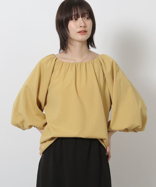 LAKOLE クレープ袖バルーンブラウス イエロー FREE ウィメンズインナー ラコレ 580617 and ST アンドエスティ(旧ドットエスティ) LAKOLE クレープ袖バルーンブラウス イエロー FREE ウィメンズインナー ラコレ 580617 and ST アンドエスティ(旧ドットエスティ)