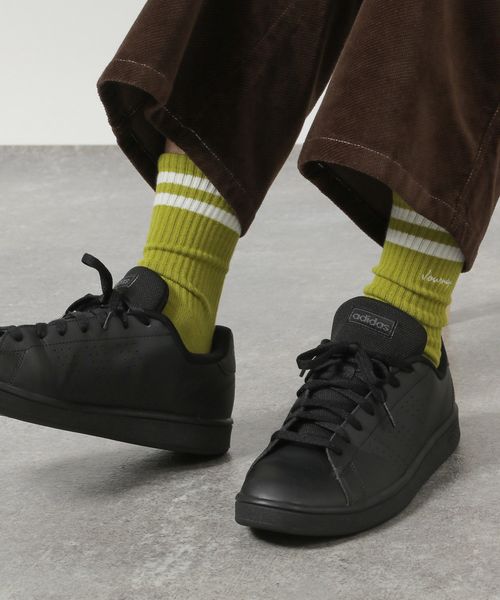 LAKOLE ジャストラインロゴソックス グリーン FREE メンズグッズ ラコレ 581244 and ST アンドエスティ（旧ドットエスティ）