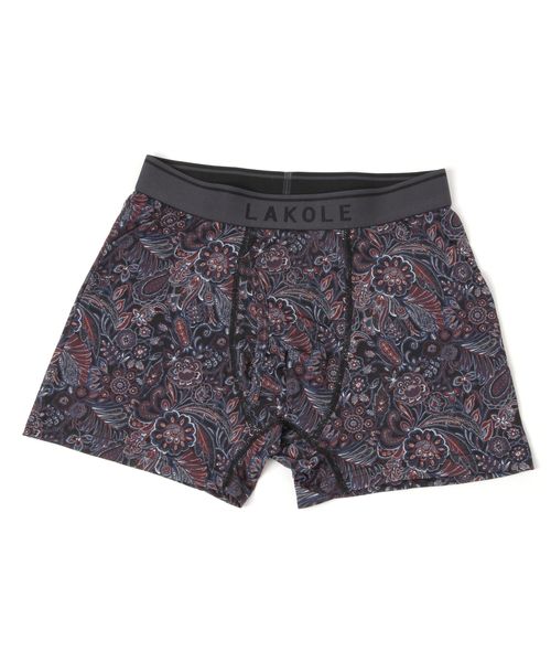 LAKOLE ペイズリー柄ボクサーパンツ ネイビー S メンズグッズ ラコレ 581251 and ST アンドエスティ(旧ドットエスティ) LAKOLE ペイズリー柄ボクサーパンツ ネイビー S メンズグッズ ラコレ 581251 and ST アンドエスティ(旧ドットエスティ)