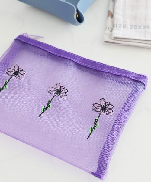 LAKOLE FLOWERメッシュポーチ 事務用品 パープル FREE ラコレ 582026 and ST アンドエスティ(旧ドットエスティ) LAKOLE FLOWERメッシュポーチ 事務用品 パープル FREE ラコレ 582026 and ST アンドエスティ(旧ドットエスティ)