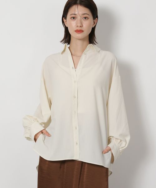LAKOLE 袖タックシャーリングシャツ ベージュ FREE ウィメンズインナー ラコレ 582562 and ST アンドエスティ(旧ドットエスティ) LAKOLE 袖タックシャーリングシャツ ベージュ FREE ウィメンズインナー ラコレ 582562 and ST アンドエスティ(旧ドットエスティ)