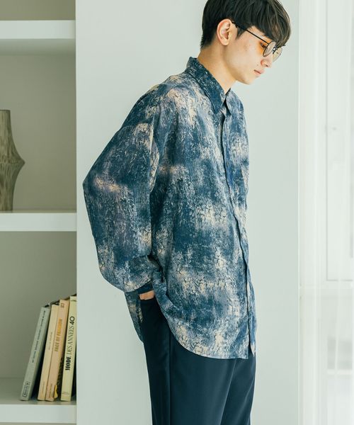 LAKOLE シアー柄長袖シャツ ネイビー FREE メンズインナー ラコレ 583348 and ST アンドエスティ(旧ドットエスティ) LAKOLE シアー柄長袖シャツ ネイビー FREE メンズインナー ラコレ 583348 and ST アンドエスティ(旧ドットエスティ)