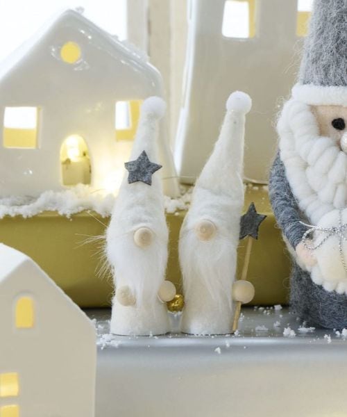 LAKOLE フェルトサンタ2点セット[WHITE] クリスマス ライトグレー FREE ラコレ 583437 and ST アンドエスティ（旧ドットエスティ）