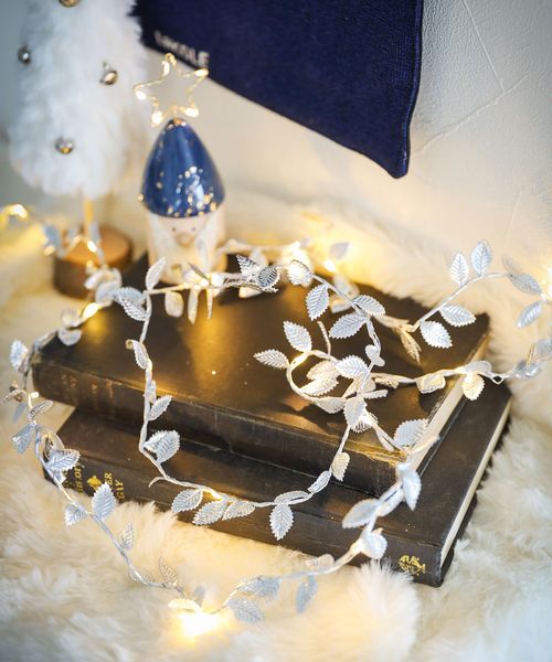 LAKOLE グリッターリーフ[SILVER] インテリア用品 ホワイト FREE ラコレ 583457 and ST アンドエスティ（旧ドットエスティ）