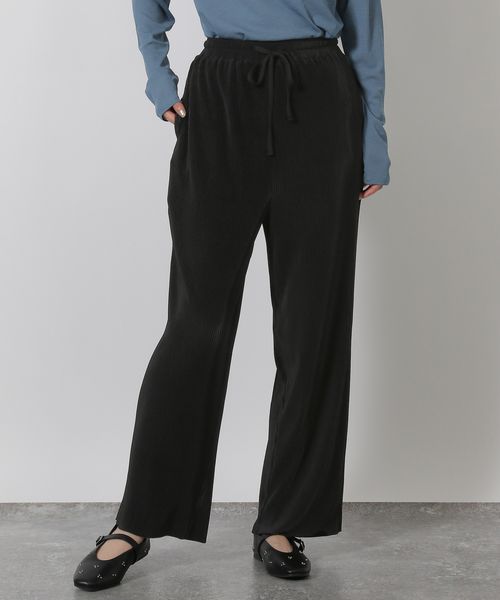 LAKOLE プリーツイージーパンツ シルバー FREE ウィメンズボトムス ラコレ 586696 and ST アンドエスティ（旧ドットエスティ）