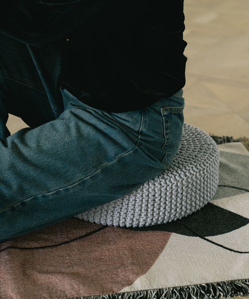 LAKOLE ロープシートクッション クッション グレー FREE ラコレ 586729 and ST アンドエスティ(旧ドットエスティ)