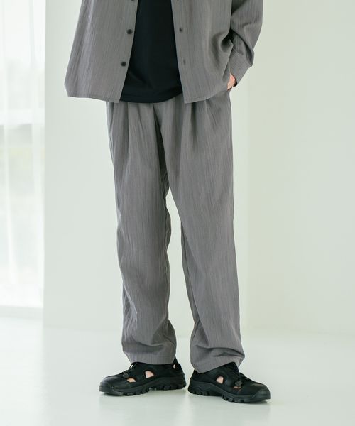 LAKOLE 【セットアップ可】冷感ワッシャーパンツ グレー M メンズボトムス ラコレ 586870 and ST アンドエスティ(旧ドットエスティ) LAKOLE 【セットアップ可】冷感ワッシャーパンツ グレー M メンズボトムス ラコレ 586870 and ST アンドエスティ(旧ドットエスティ)