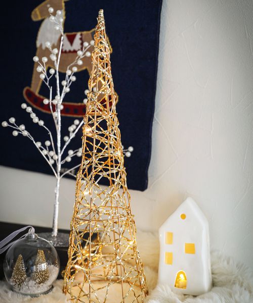 LAKOLE ワイヤーLEDツリー[GOLD] クリスマス ホワイト FREE ラコレ 587027 and ST アンドエスティ（旧ドットエスティ）