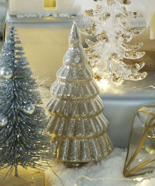 LAKOLE グリッターガラスツリー[GOLD] クリスマス ホワイト FREE ラコレ 587033 and ST アンドエスティ（旧ドットエスティ）