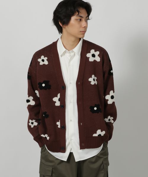 LAKOLE モール花柄ニットカーデ ライトベージュ M メンズインナー ラコレ 587083 and ST アンドエスティ(旧ドットエスティ) LAKOLE モール花柄ニットカーデ ライトベージュ M メンズインナー ラコレ 587083 and ST アンドエスティ(旧ドットエスティ)