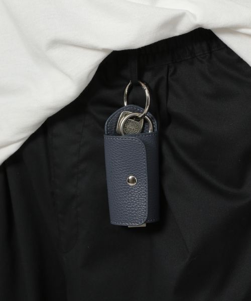 LAKOLE フェイクレザースクエアキーケース ライトブルー FREE メンズグッズ ラコレ 587336 and ST アンドエスティ（旧ドットエスティ）