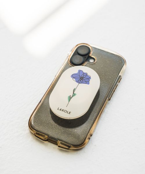 LAKOLE FLOWERスマホグリップ ガジェット パープル FREE ラコレ 587964 and ST アンドエスティ(旧ドットエスティ) LAKOLE FLOWERスマホグリップ ガジェット パープル FREE ラコレ 587964 and ST アンドエスティ(旧ドットエスティ)