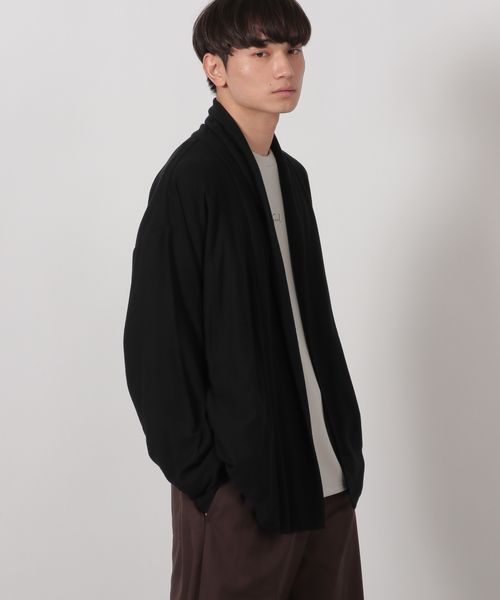 LAKOLE 梨地ショールカーデ長袖 シルバー M メンズインナー ラコレ 589540 and ST アンドエスティ(旧ドットエスティ) LAKOLE 梨地ショールカーデ長袖 シルバー M メンズインナー ラコレ 589540 and ST アンドエスティ(旧ドットエスティ)